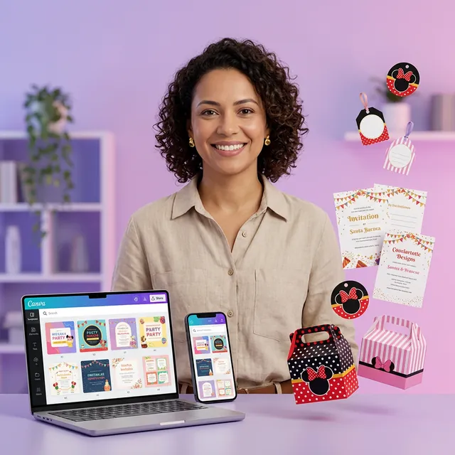 Kit Festa Canva - Papelaria Personalizada Premium